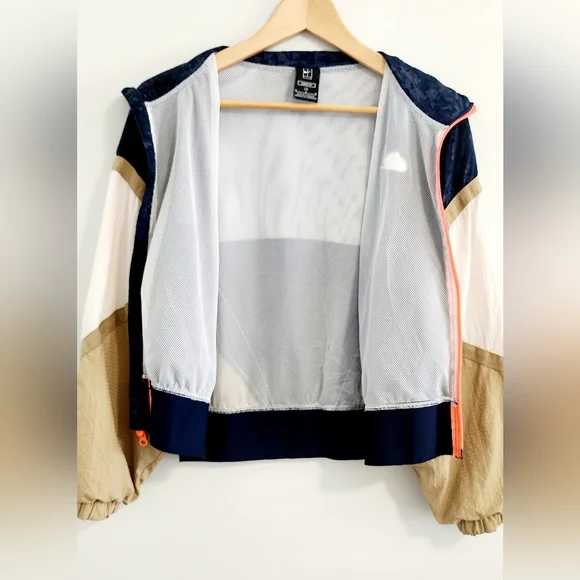 NIKE LOOSE FIT Women Jacket Size M Blue Long Sleeve Zip Pockets Nylon - Picture 14 of 15